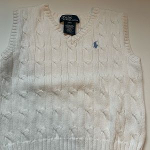 Ralph Lauren White Sweater Vest - Size 24 months